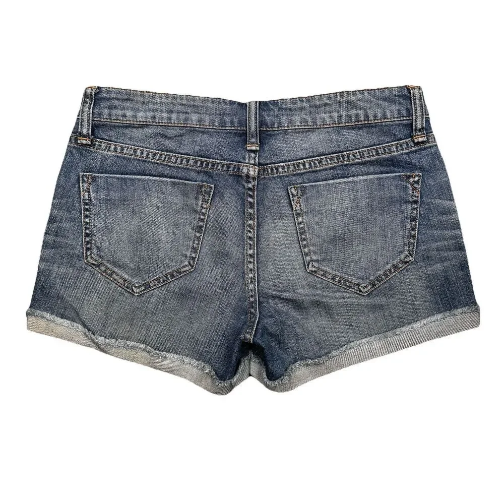 London Jeans Shorts Womens 4 Cuffed Blue Denim Measures W29 Inseam 3 - Picture 2 of 7